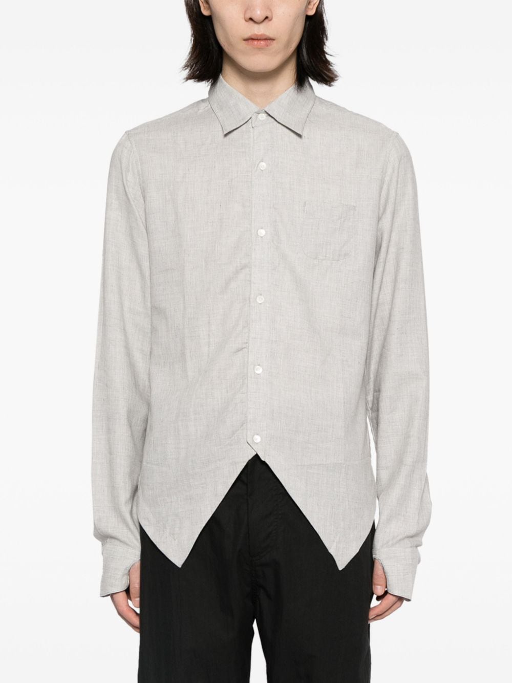 Shop Private Stock Genghis Cotton Shirt In Grey