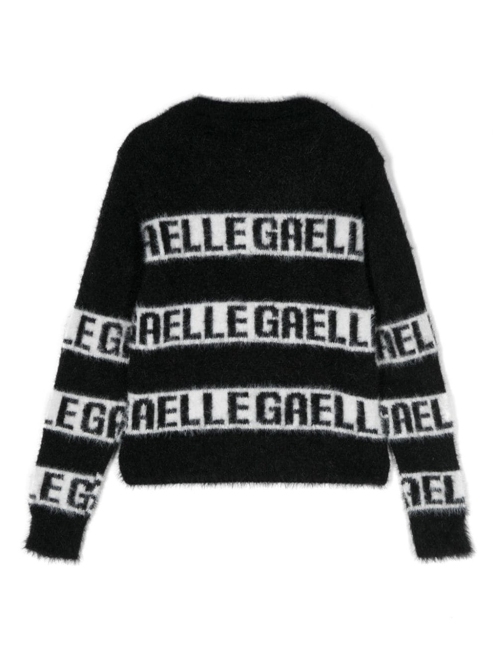 Gaelle Paris Kids logo brushed-knit jumper - Zwart