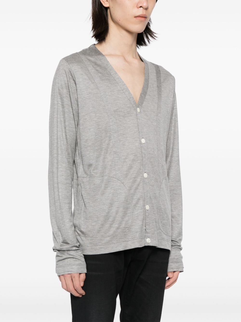 Shop Private Stock The Constantine Mélange-effect Cardigan In Grey