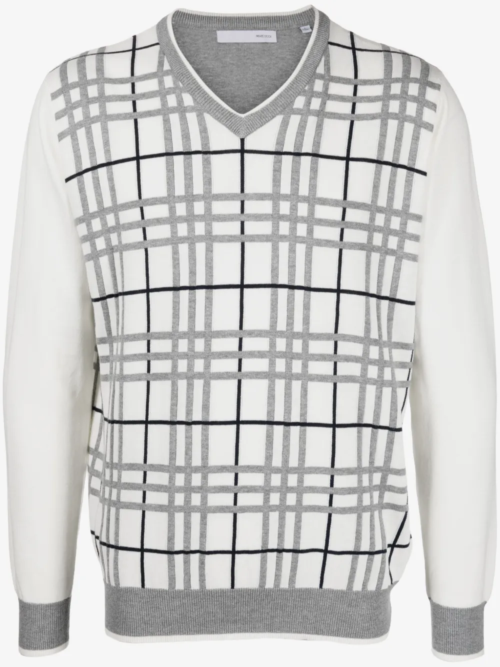 Private Stock The Ivan checked jumper | White | Image 1