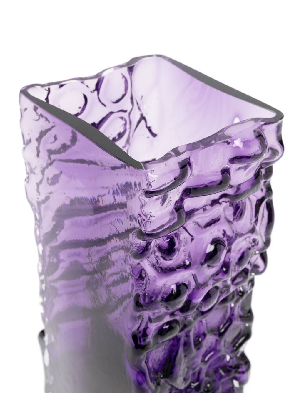 Shop Polspotten Relief Glass Vase (53cm X 15cm) In Purple