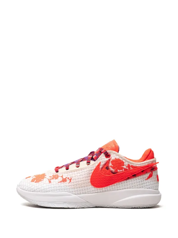 White and orange lebrons on sale