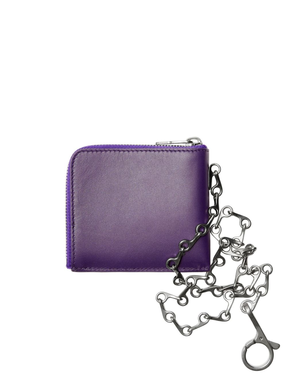 Shop Burberry Equestrian Knight Leather Wallet In Purple