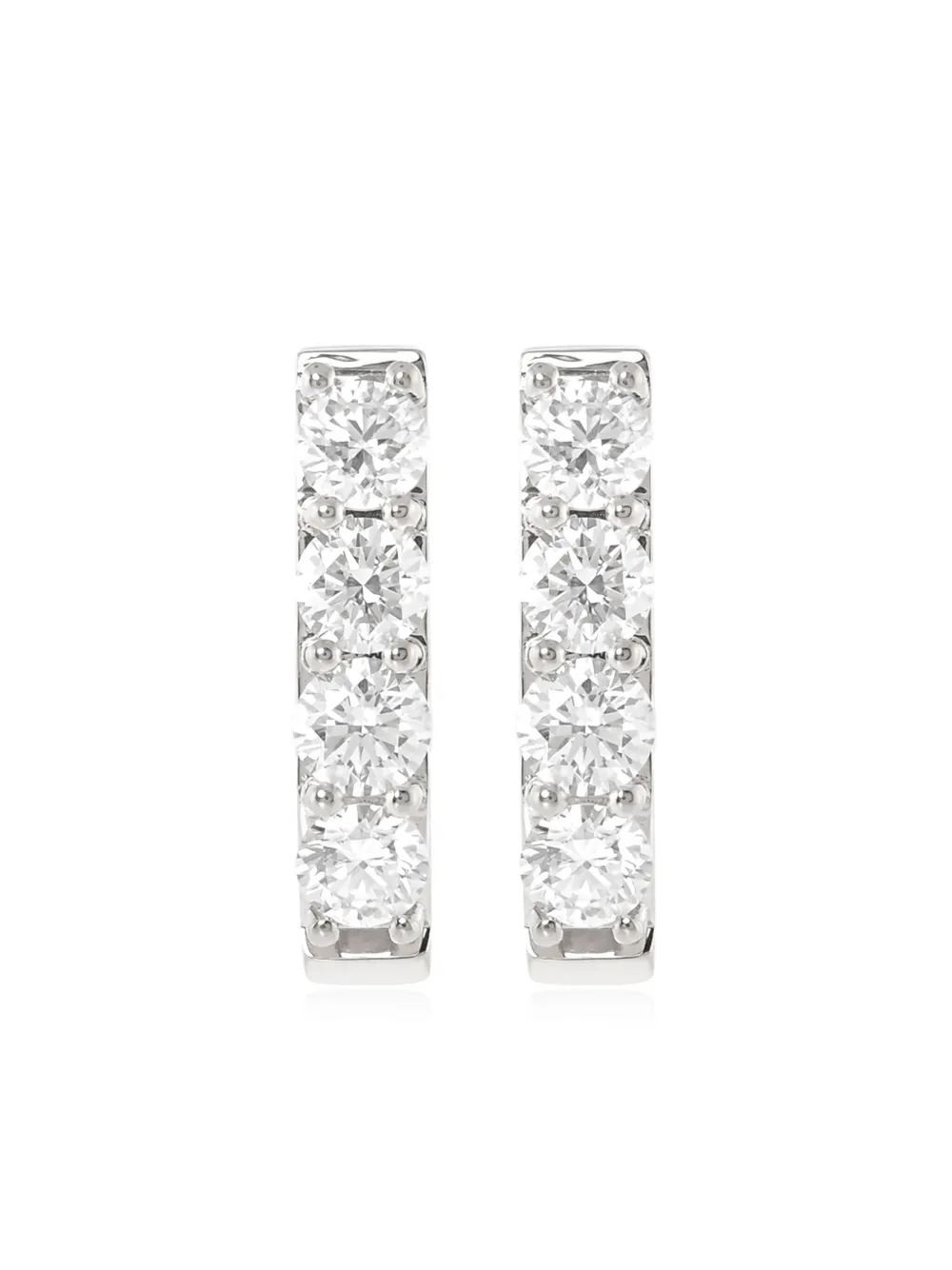 Alinka 18kt White Gold Linka Grande Diamond Hoop Earrings