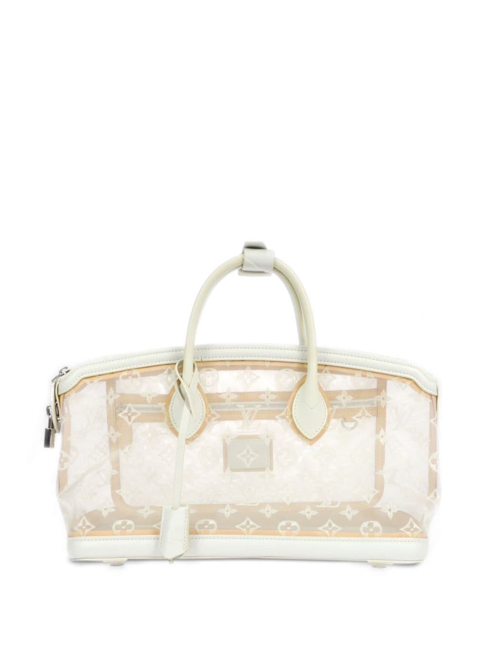 Pre-owned Louis Vuitton 2012  Lockit East West Handbag In White