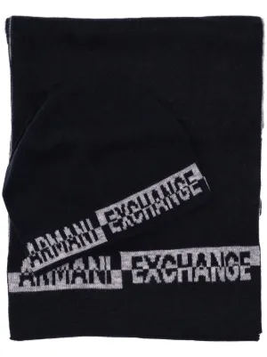 Armani exchange hat and scarf set new arrivals