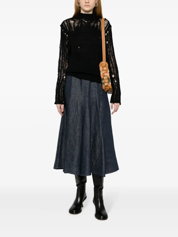 Chloé mock-neck gradient-effect Jumper | Black | FARFETCH NZ