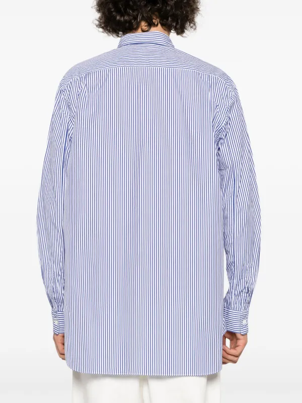 Comme Des Garçons Play x Invader Pixel-patch Striped Cotton