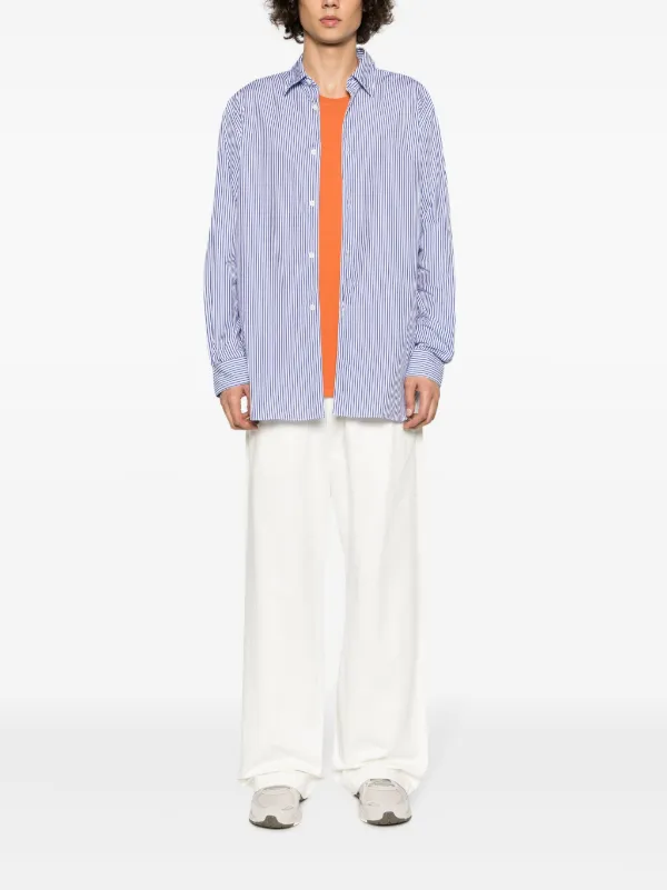 Comme Des Garçons Play x Invader ストライプ シャツ | ホワイト