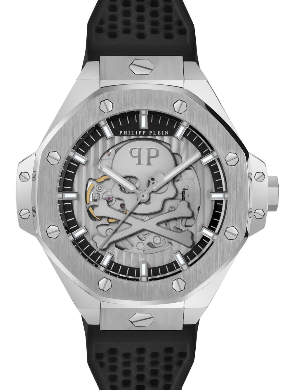 Philipp Plein $keleton Royal 44 mm horloge - Zilver