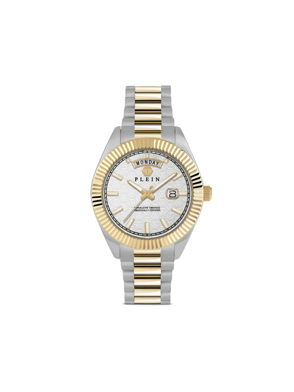 Philipp Plein Date Superlative 44mm 腕時計 - ホワイト Philipp Plein Date Superlative 44mm 腕時計 - ホワイト