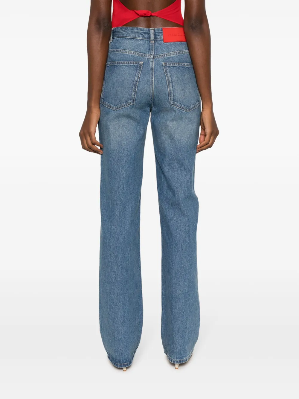 Ferragamo High-rise Straight Jeans In Blue