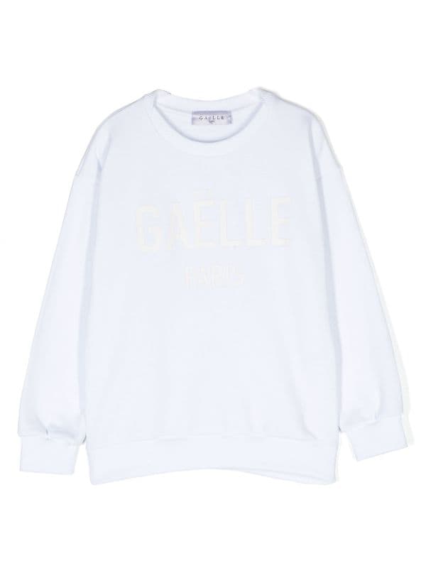 Gaelle Paris Kids logo-print crew-neck Sweatshirt - Farfetch