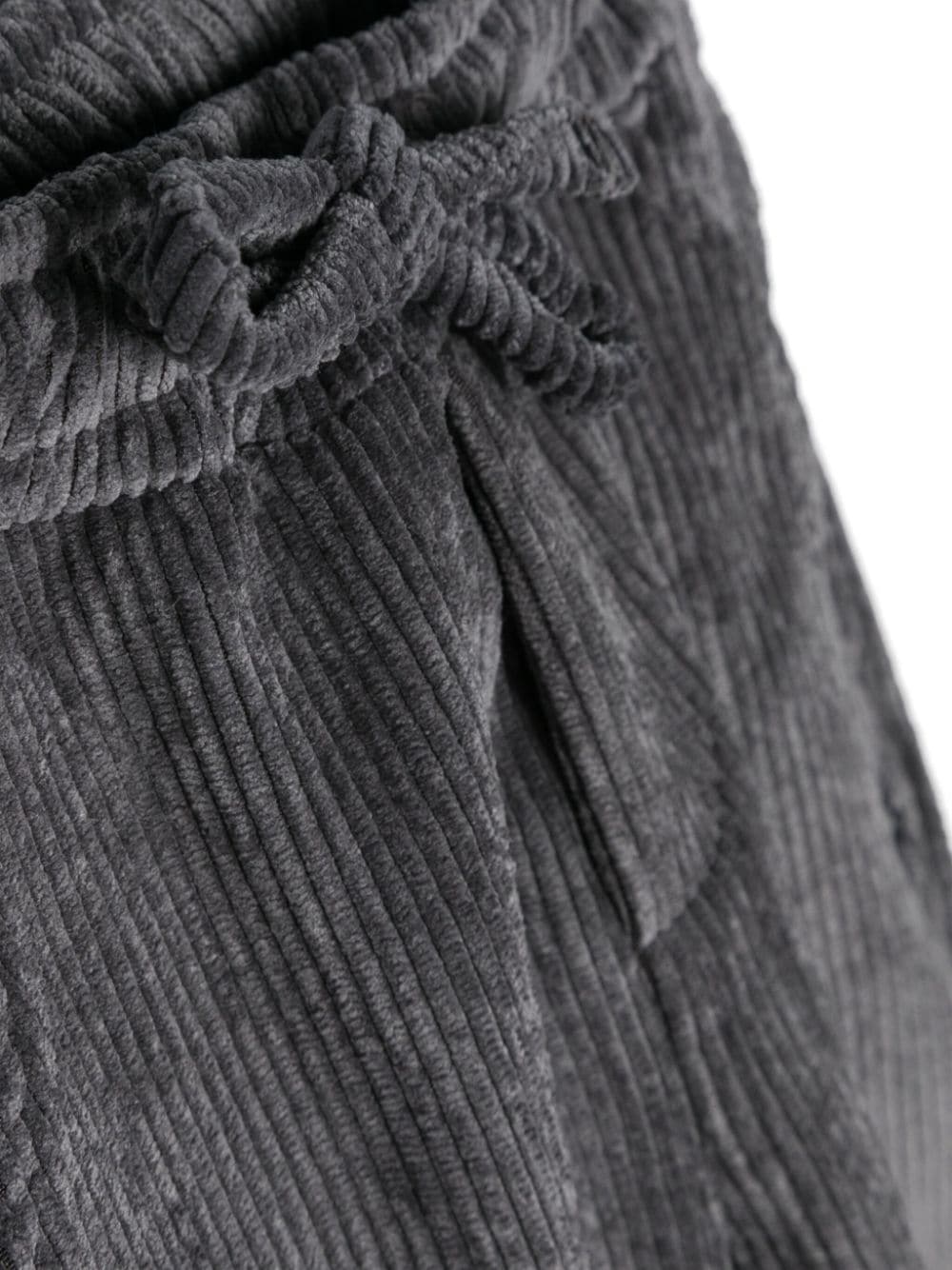 Shop Le Bebé Enfant Drawstring-waist Corduroy Trousers In Grey