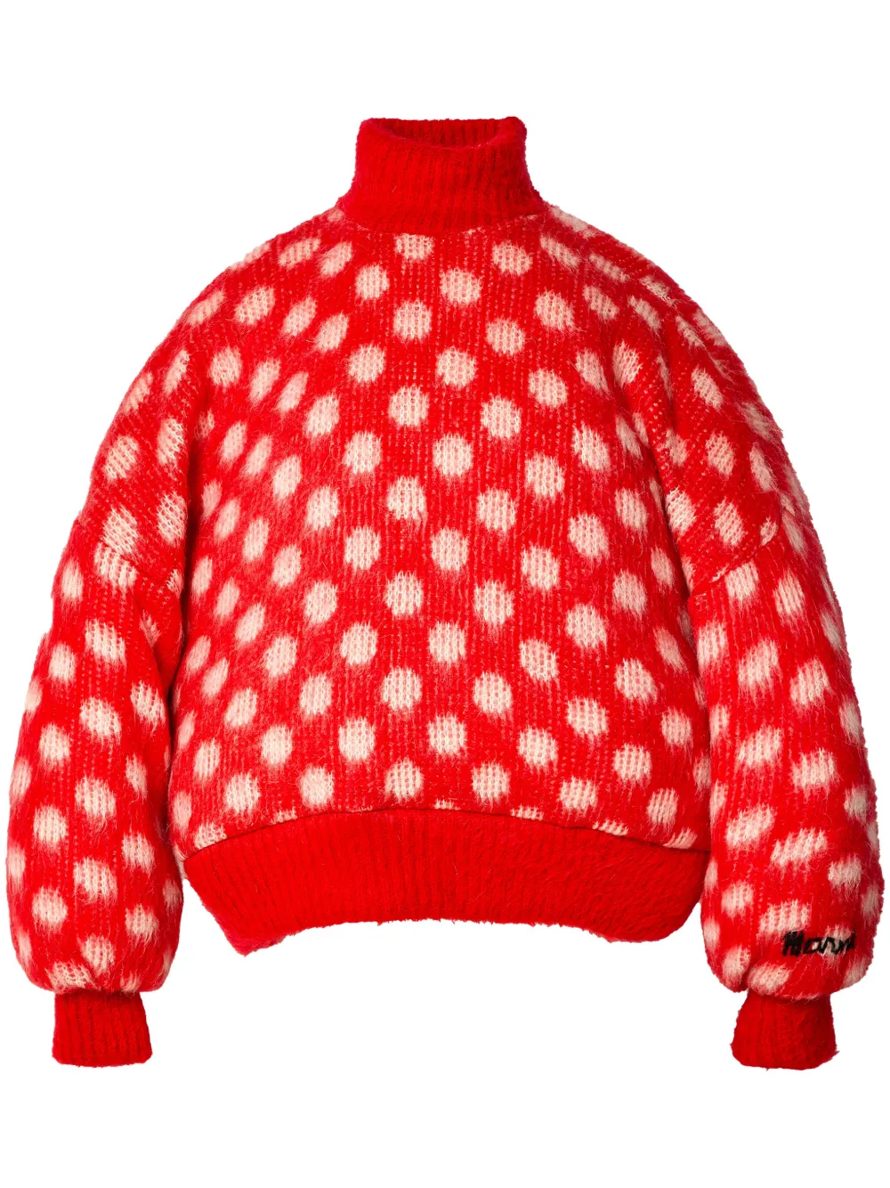 Marni Pullover Mit Polka Dots In Red