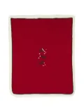 La Stupenderia embroidered-slogan wool blanket