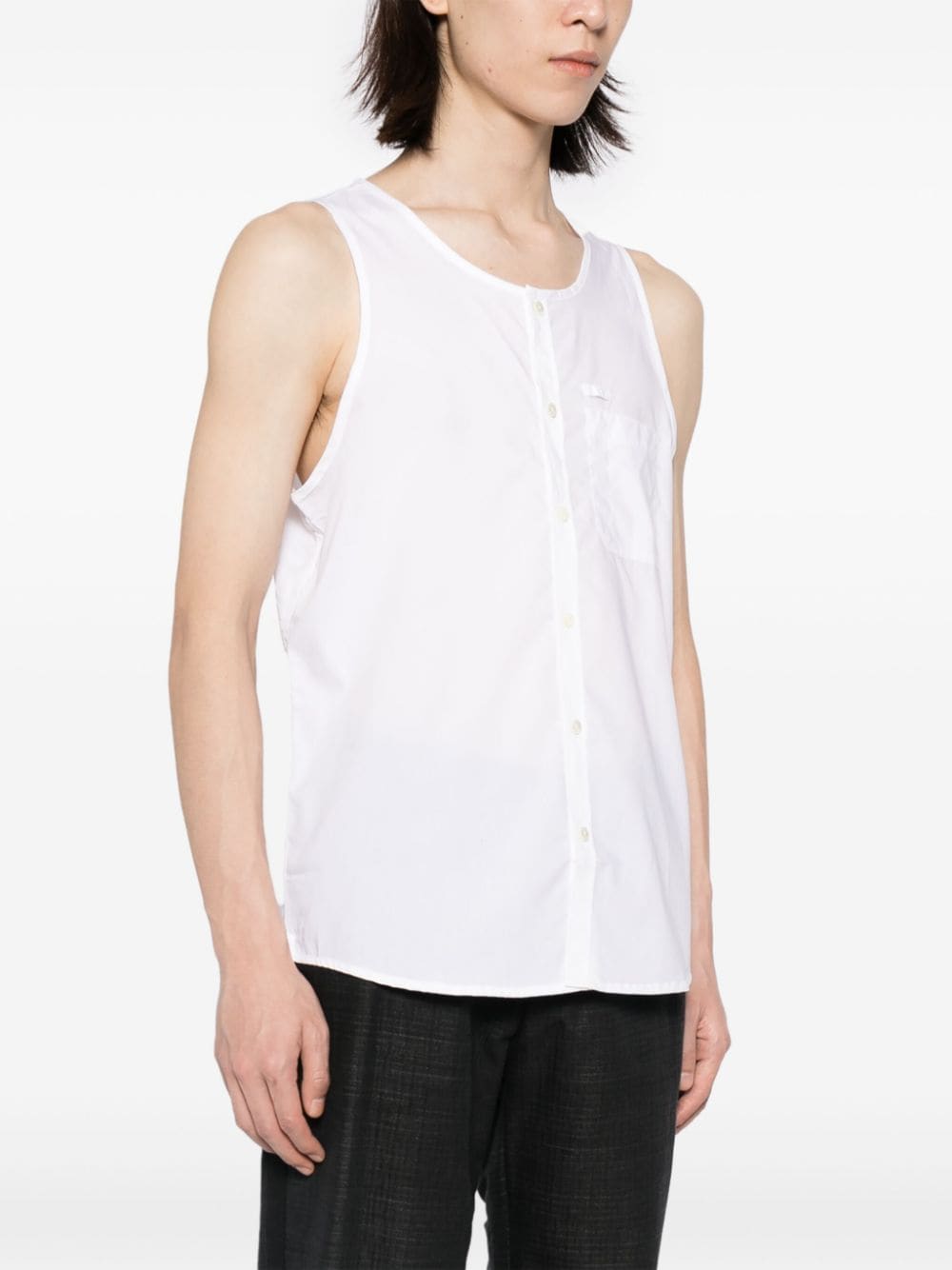 Shop Private Stock Geronimo Cotton Tank Shirt In White