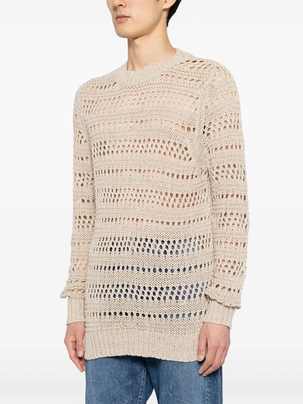 Shop Private Stock The Horatio Open-knit Jumper In Neutrals