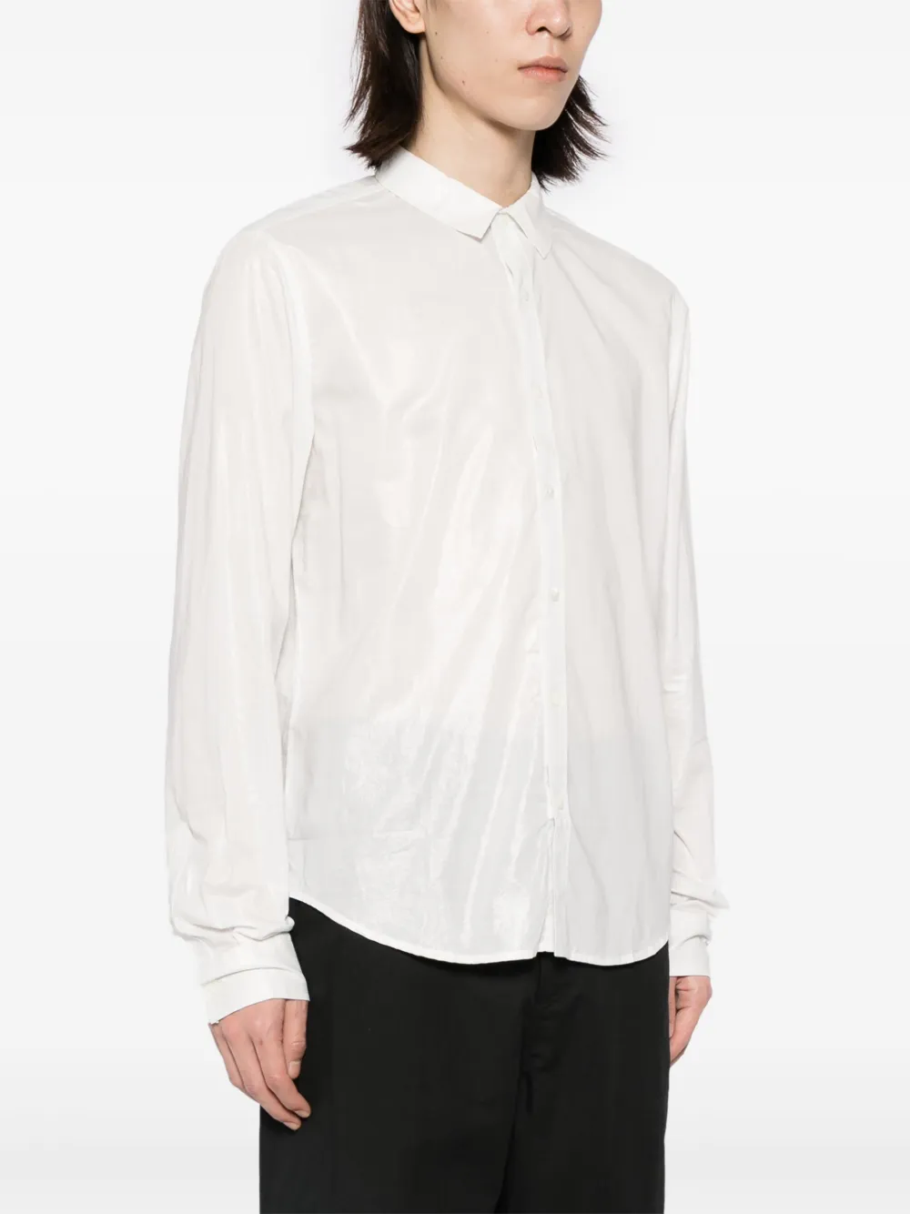 Shop Private Stock Patton Cotton Shirt In White