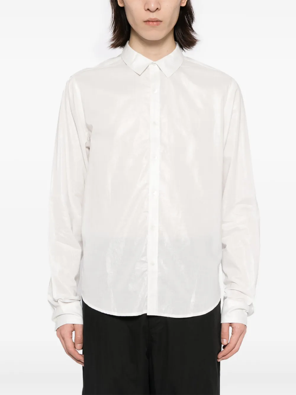 Shop Private Stock Patton Cotton Shirt In White