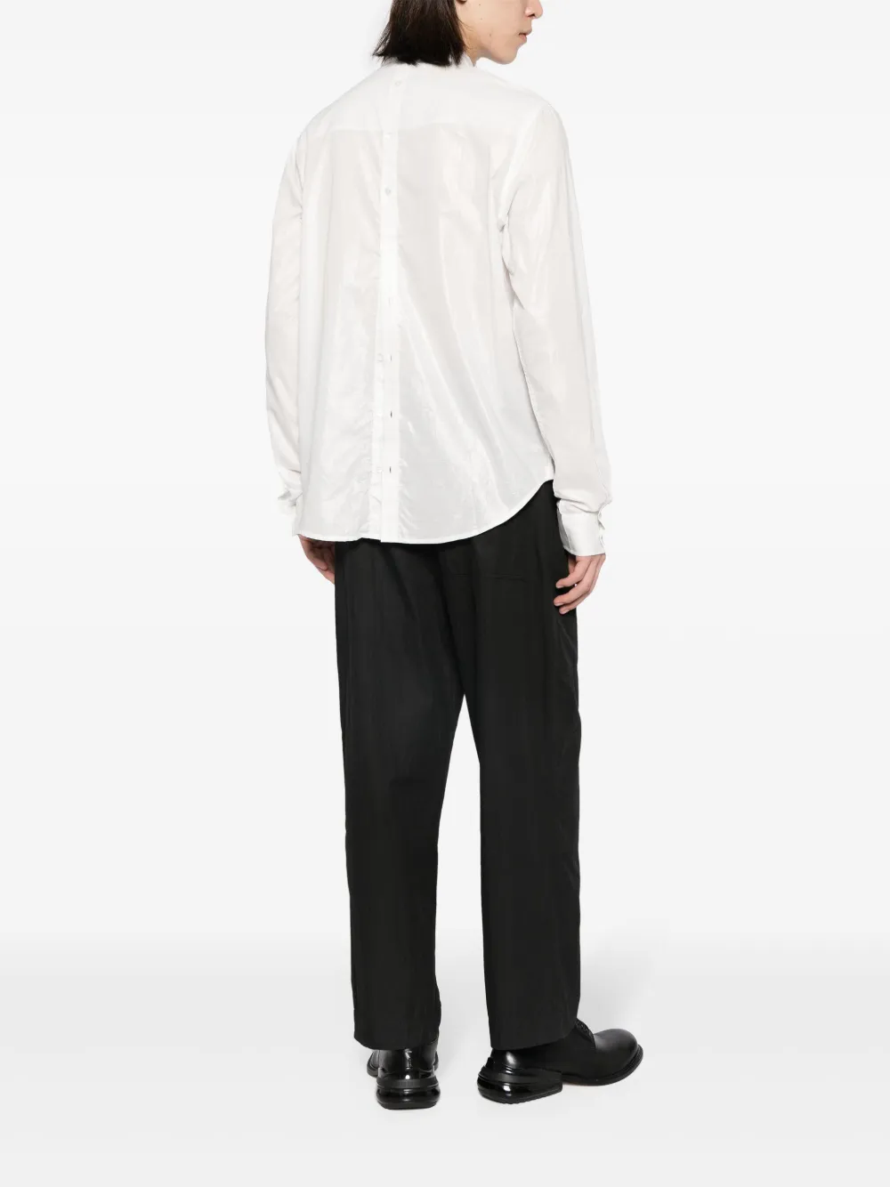 Shop Private Stock Patton Cotton Shirt In White