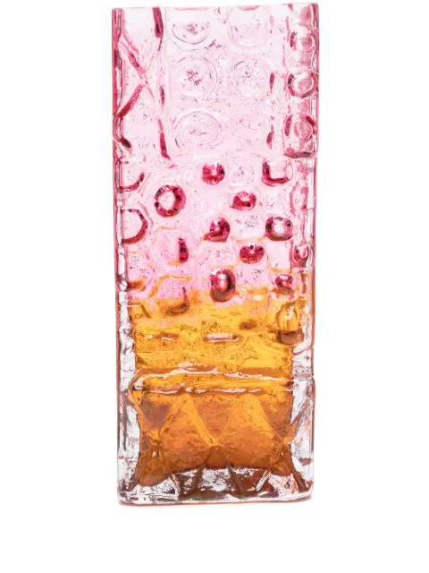 POLSPOTTEN Relief glass vase (34cm x 16cm)