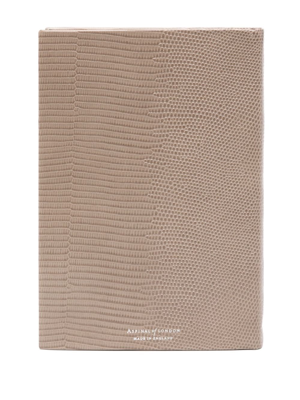 Shop Aspinal Of London 2024 A5 Day To Page Leather Diary In Neutrals