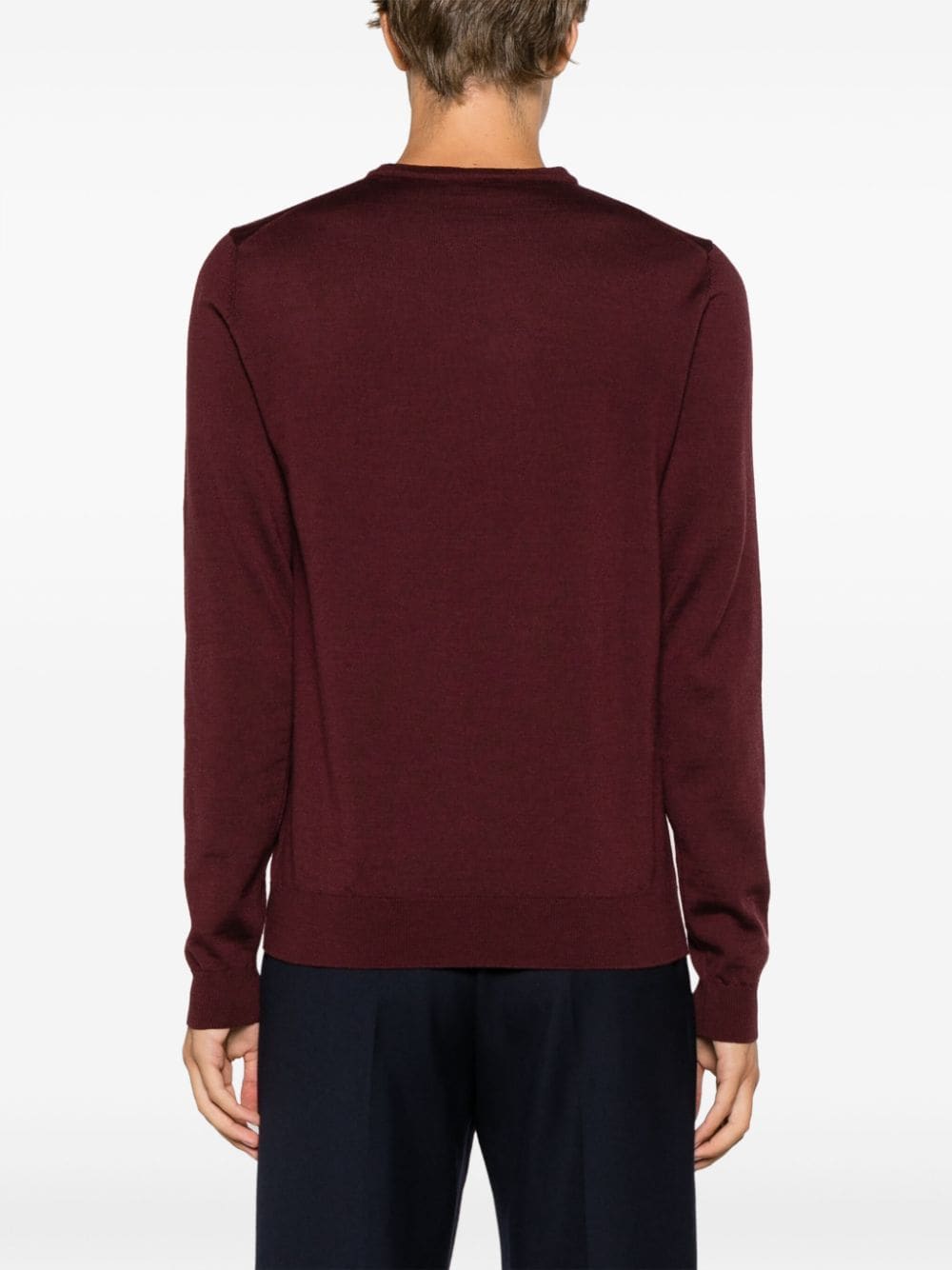 Shop Hugo Boss Logo-embroidered Fine-knit Jumper In Red