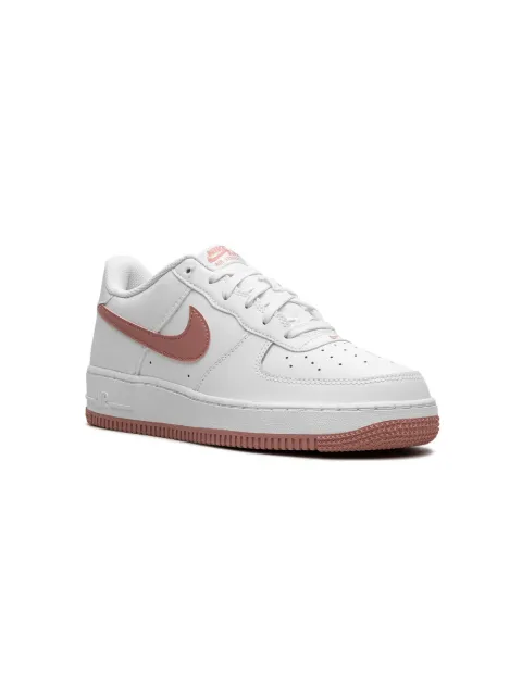 Nike Kids Air Force 1 "White/Red Stardust" sneakers