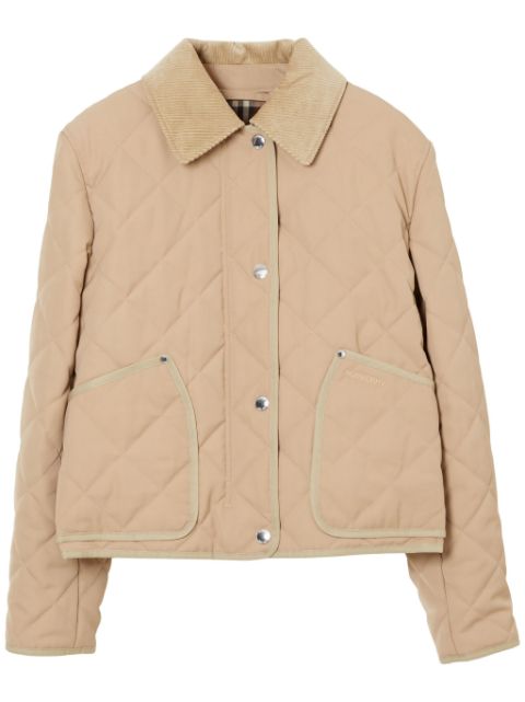 Burberry straight-point collar quilted jacket Women