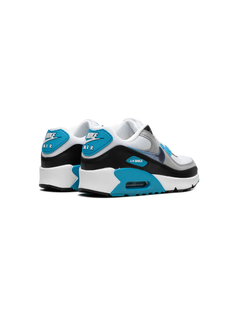 Shop Nike Air Max 90 "blue Lightning/metallic" Sneakers In White