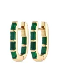 ALINKA 18kt yellow gold Linka emerald hoop earrings