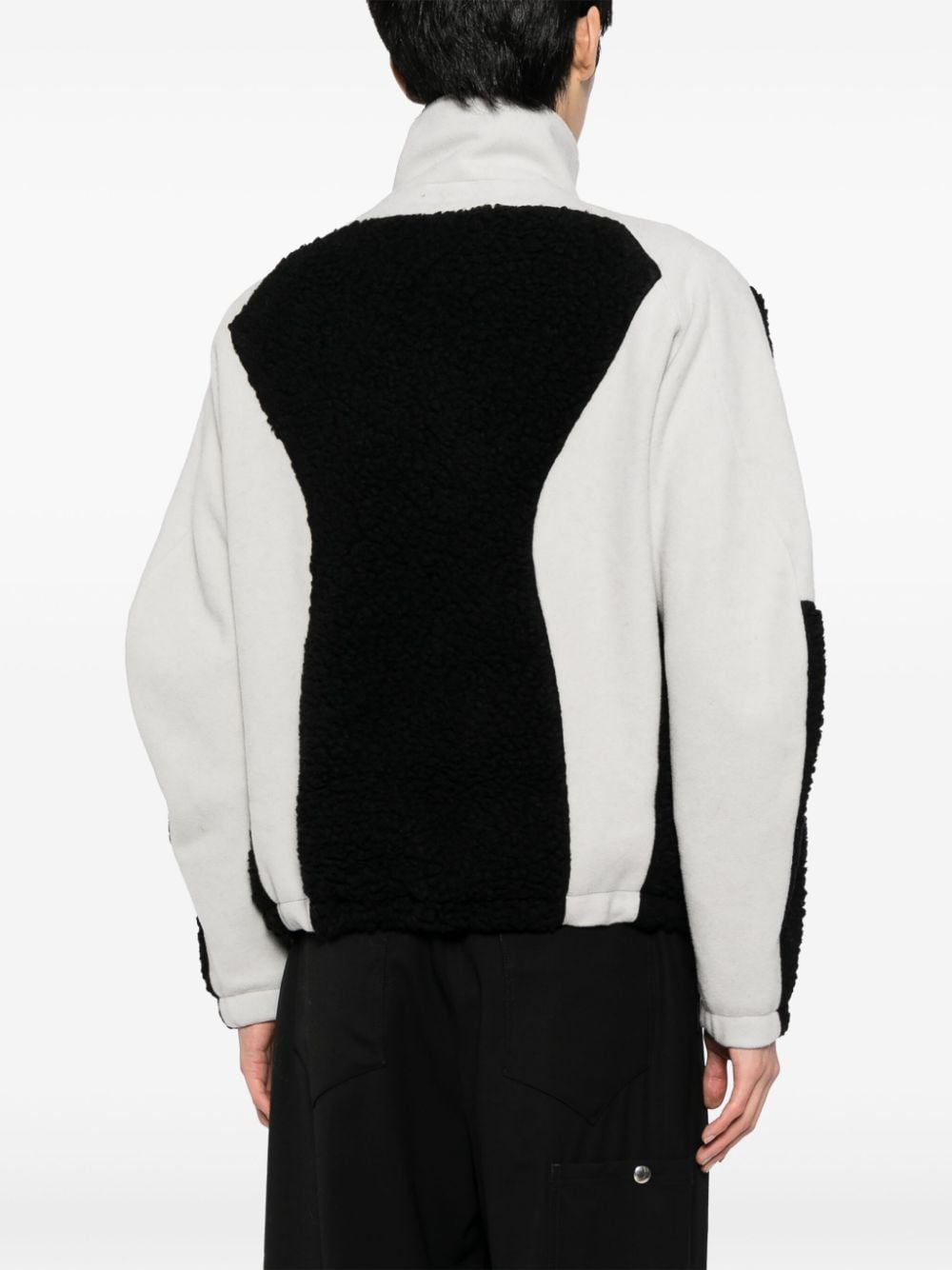 Shop Gmbh Ercan Funnel-neck Fleece Jacket In Grey