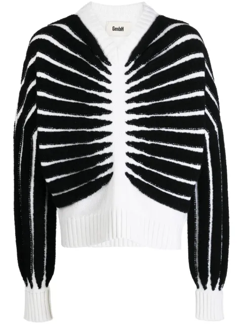 GmbH Juman V-neck intarsia-knit jumper