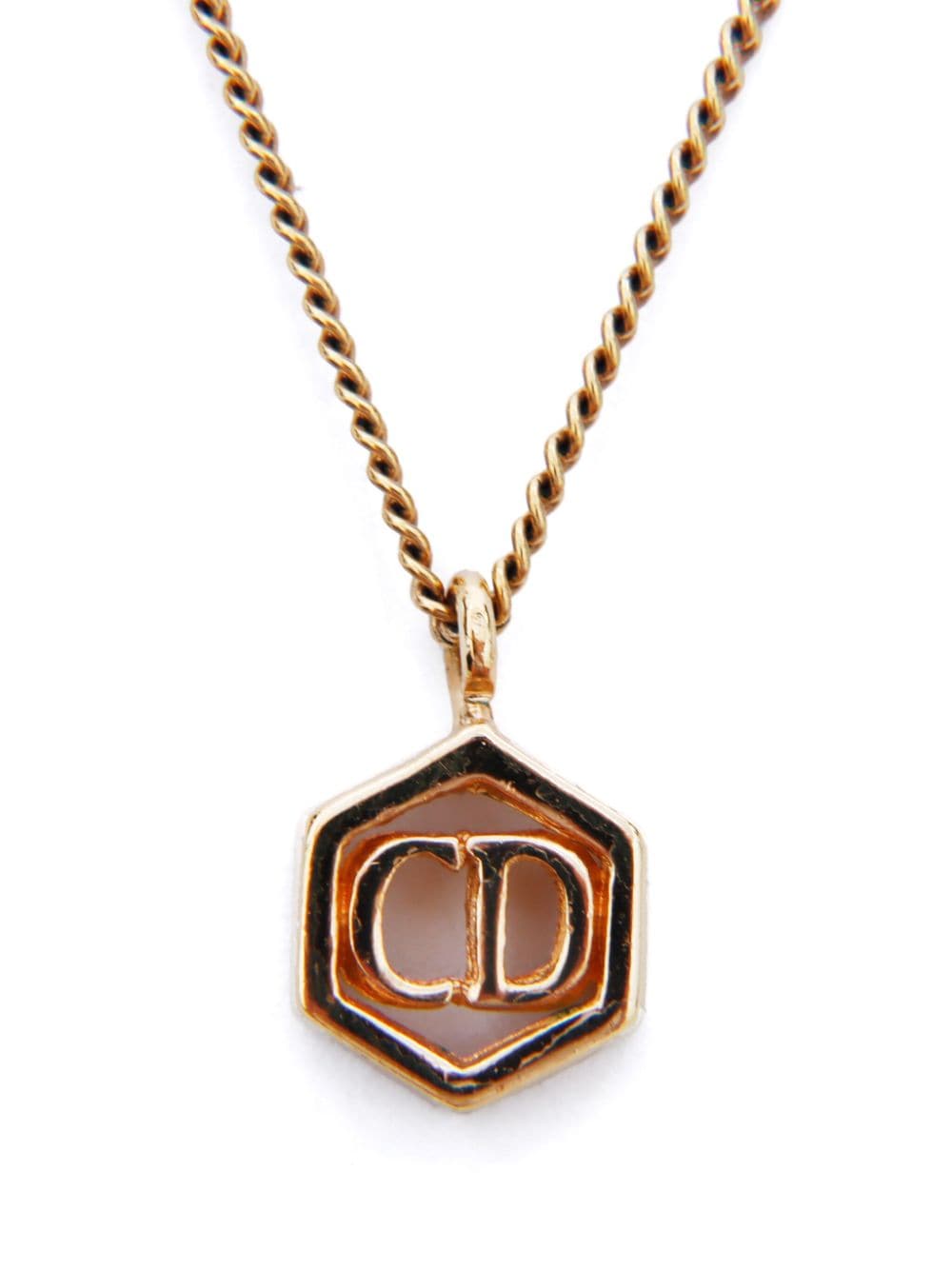 Christian Dior pre-owned CD pendant necklace - Goud