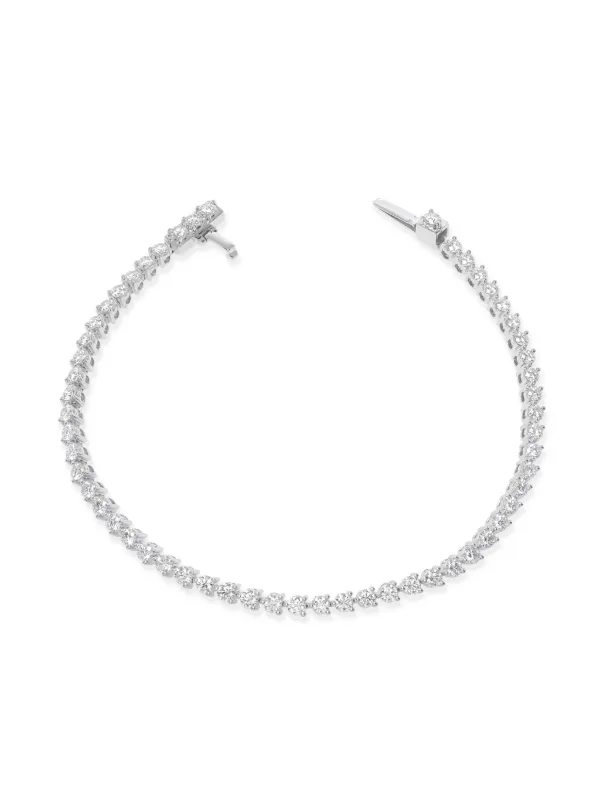 ALINKA 18kt White Gold Eva Line Diamond Bracelet Silver
