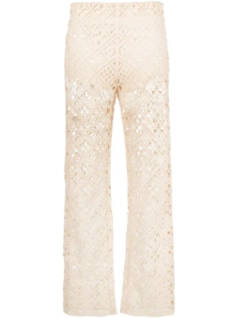 Off-White pantalones con encaje