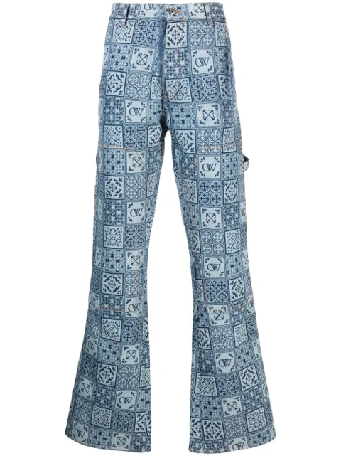 Off-White jeans carpenter con estampado