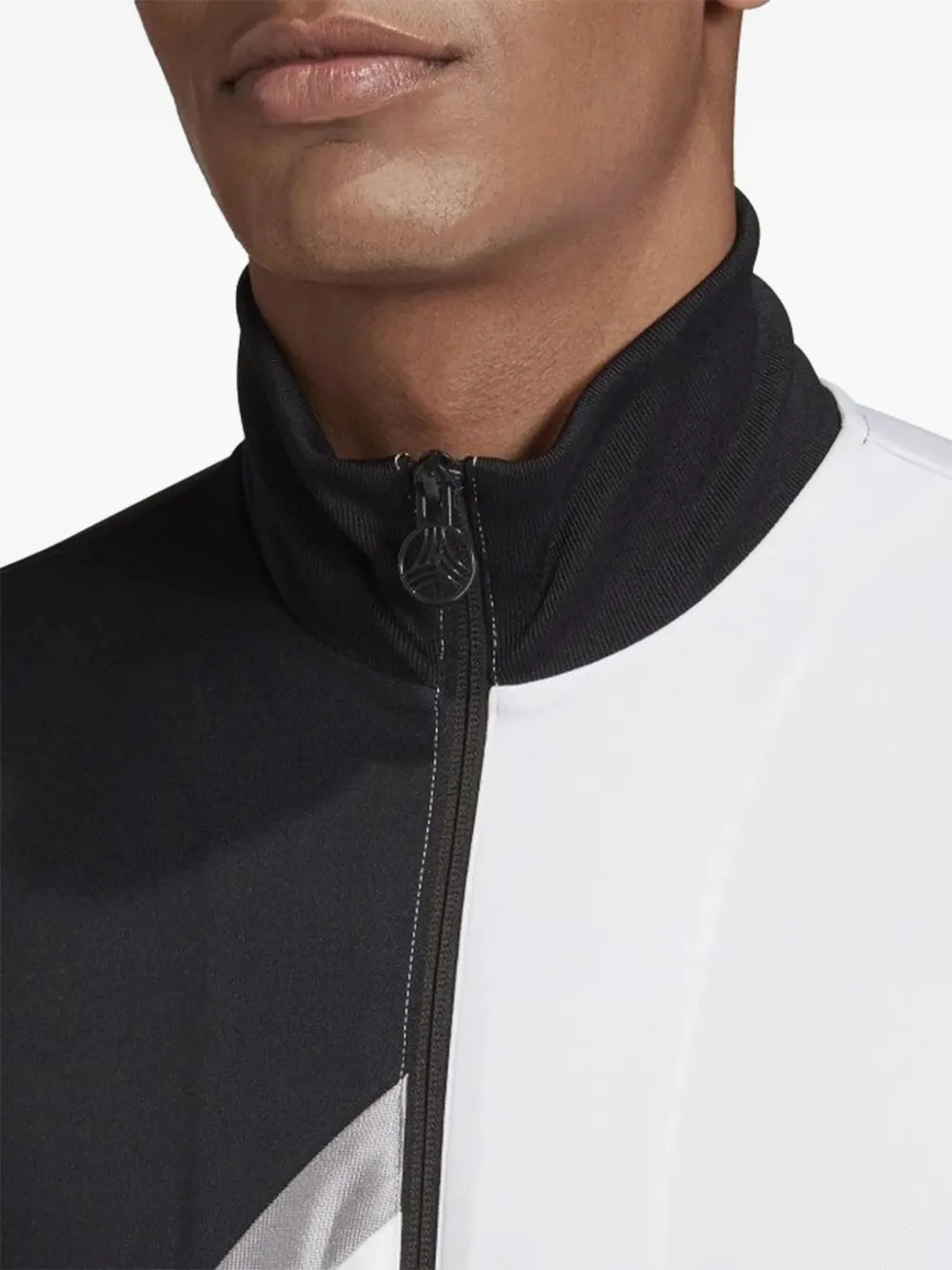 adidas diagonal-panel track jacket Wit