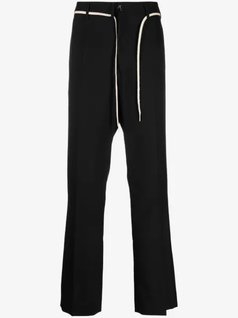 Marni pantalon en laine vierge à coupe droite