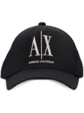Armani Exchange logo-embroidered cotton baseball cap - Black