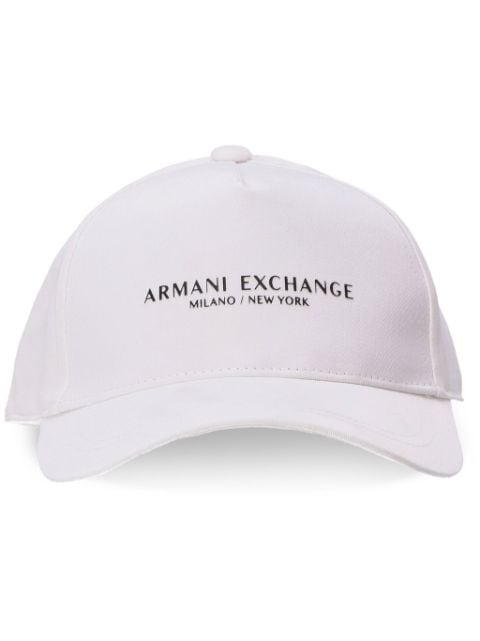 Armani Exchange logo-print cotton baseball cap
