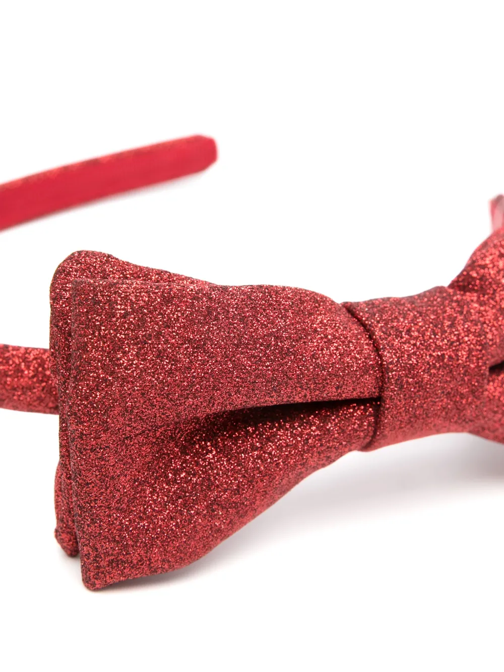 Bonpoint bow glitter-detailing headband - Rood