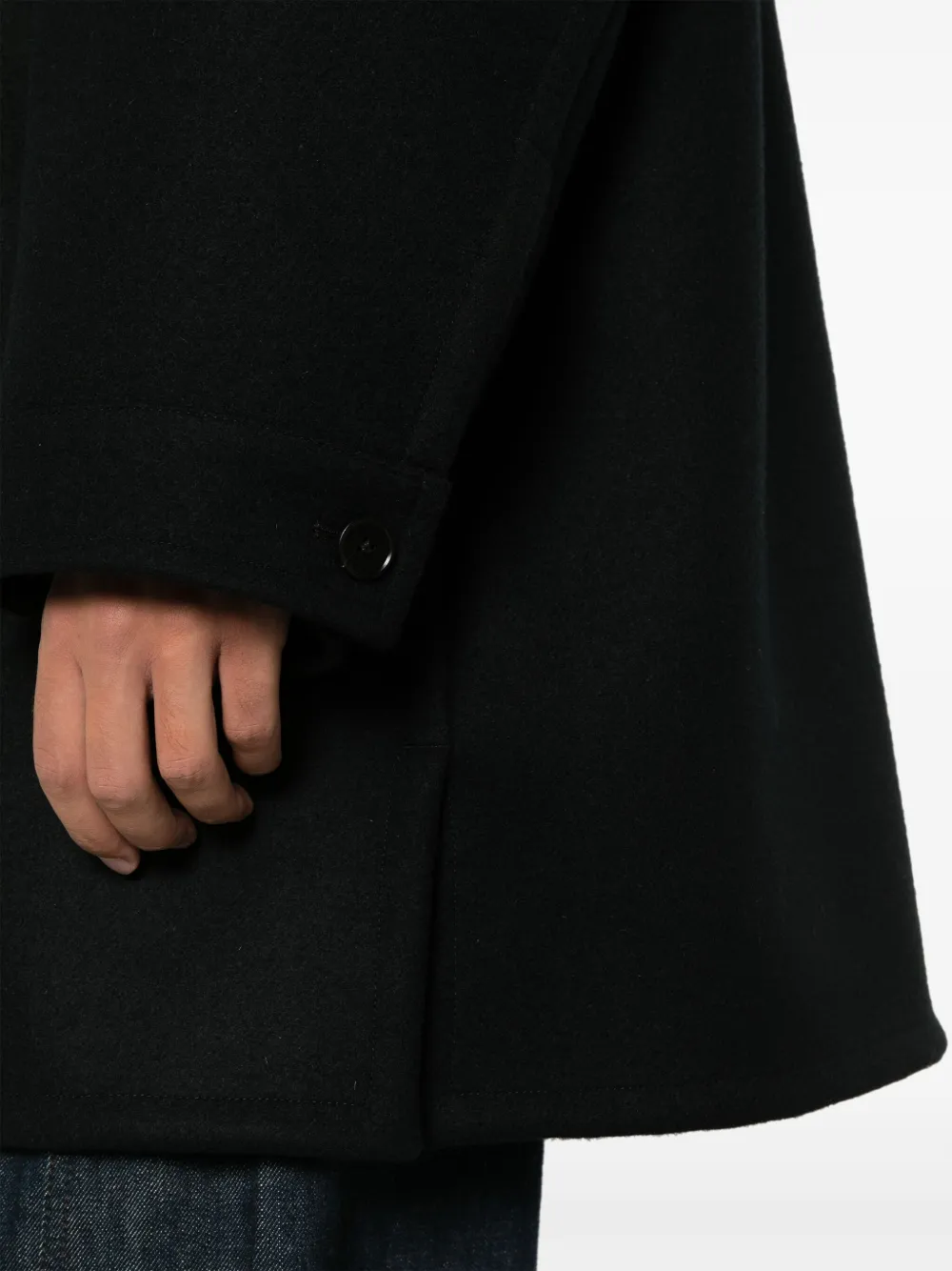 Shop Jil Sander Zip-up Wool Coat In Blue