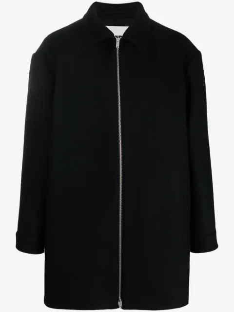 Jil Sander zip-up wool coat