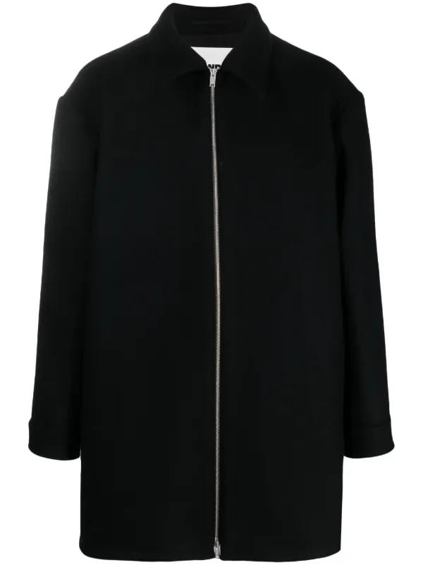 Zip up wool coat new arrivals