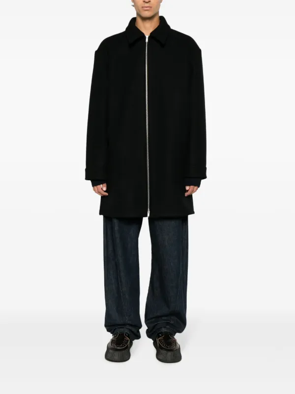 Jil Sander zip-up Wool Coat - Farfetch