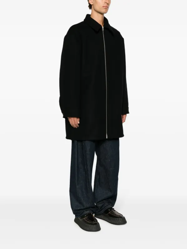 Jil Sander zip-up Wool Coat - Farfetch