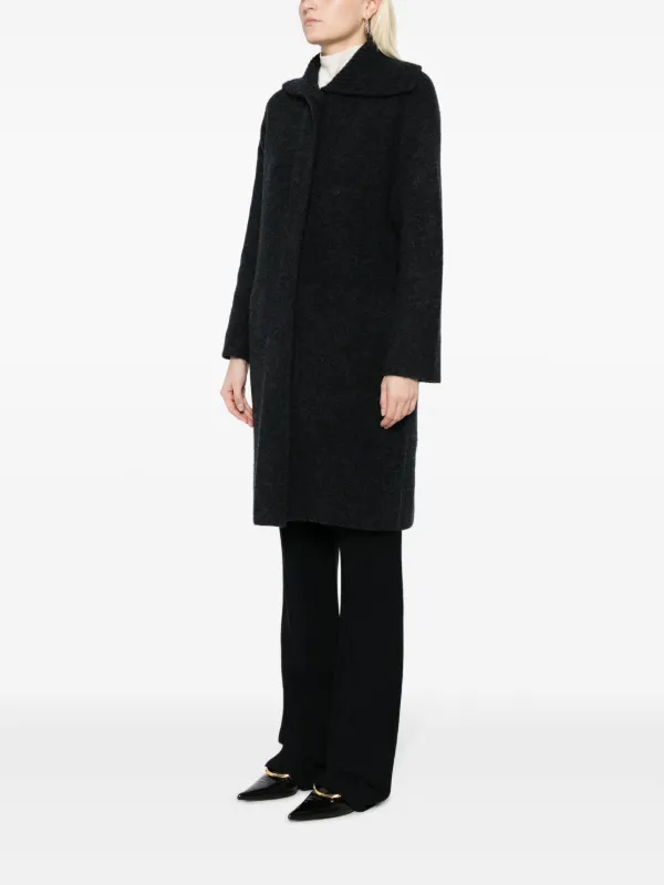 Vince Brushed button up cardi coat Grey FARFETCH AO