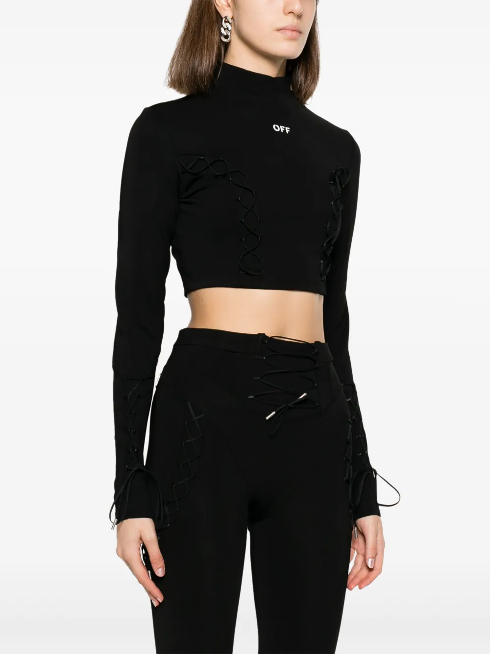 Off-White Cropped top Zwart